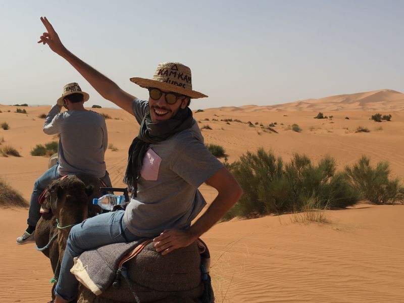 How to get to Morocco Riding camels in the desert of Morocco